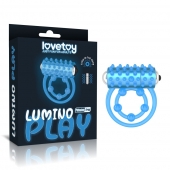 Голубое, светящееся в темноте виброкольцо Lumino Play Vibrating Penis Ring - Lovetoy - в Жуковском купить с доставкой
