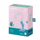 Голубой анальный вибростимулятор Deep Driver - 11,2 см. - Satisfyer - в Жуковском купить с доставкой