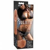 Мастурбатор-вагина цвета карамели Julieta с вибрацией - Blush Novelties - в Жуковском купить с доставкой