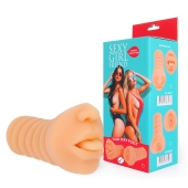 Телесный мастурбатор-ротик с высунутым язычком - Bior toys - в Жуковском купить с доставкой