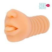 Телесный мастурбатор-ротик с высунутым язычком - Bior toys - в Жуковском купить с доставкой