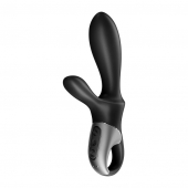 Черный анальный вибратор Heat Climax+ с функцией нагрева - 20,6 см. - Satisfyer - в Жуковском купить с доставкой