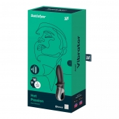Черный анальный вибратор Hot Passion с функцией нагрева - Satisfyer - в Жуковском купить с доставкой