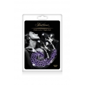 Зажимы для сосков с фиолетовой цепочкой Sweet Caress Nipple Chain - Sweet Caress - купить с доставкой в Жуковском