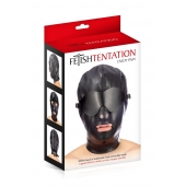 Маска-шлем с отверстием для рта и съемными шорами - Fetish Tentation - купить с доставкой в Жуковском