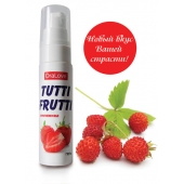 Гель-смазка Tutti-frutti с земляничным вкусом - 30 гр. - Биоритм - купить с доставкой в Жуковском