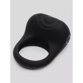 Черное эрекционное виброкольцо Sensation Rechargeable Vibrating Love Ring - Fifty Shades of Grey - в Жуковском купить с доставкой
