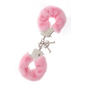 Металлические наручники с розовой меховой опушкой METAL HANDCUFF WITH PLUSH PINK - Dream Toys - купить с доставкой в Жуковском