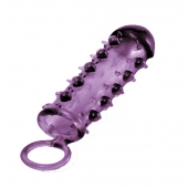 Закрытая фиолетовая насадка с пупырышками SAMURAI PENIS SLEEVE PURPLE - 14,5 см. - NMC - в Жуковском купить с доставкой
