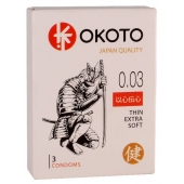 Тонкие презервативы OKOTO Thin Extra Soft - 3 шт. - Sitabella - купить с доставкой в Жуковском
