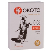 Ультратонкие презервативы OKOTO Ultra Thin - 3 шт. - Sitabella - купить с доставкой в Жуковском