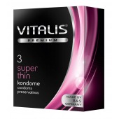 Ультратонкие презервативы VITALIS PREMIUM super thin - 3 шт. - Vitalis - купить с доставкой в Жуковском