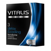 Презервативы VITALIS PREMIUM delay   cooling с охлаждающим эффектом - 3 шт. - Vitalis - купить с доставкой в Жуковском