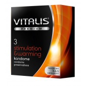 Презервативы VITALIS PREMIUM stimulation   warming с согревающим эффектом - 3 шт. - Vitalis - купить с доставкой в Жуковском