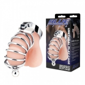 Серебристая клетка для члена Urethral Play Cage - BlueLine - купить с доставкой в Жуковском