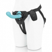 Голубая изогнутая насадка 6in Remote Control Ripple P-Spot G-Spot на черных трусиках - 16 см. - Pegasus - купить с доставкой в Жуковском