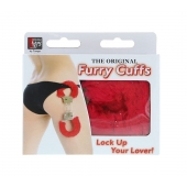 Металлические наручники с красной меховой опушкой METAL HANDCUFF WITH PLUSH RED - Dream Toys - купить с доставкой в Жуковском