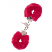 Металлические наручники с красной меховой опушкой METAL HANDCUFF WITH PLUSH RED - Dream Toys - купить с доставкой в Жуковском