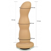 Телесная рельефная насадка Harness - 14,2 см. - LOVETOY (А-Полимер) - купить с доставкой в Жуковском