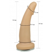 Телесная гладкая насадка Harness - 14,7 см. - LOVETOY (А-Полимер) - купить с доставкой в Жуковском