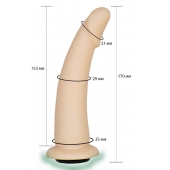Телесная гладкая насадка-фаллоимитатор Harness - 17 см. - LOVETOY (А-Полимер) - купить с доставкой в Жуковском