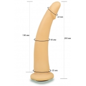 Телесная гладкая насадка-фаллоимитатор Harness - 20 см. - LOVETOY (А-Полимер) - купить с доставкой в Жуковском