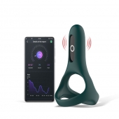 Изумрудное виброкольцо Magic Motion Rise с подхватом мошонки - Magic Motion - в Жуковском купить с доставкой