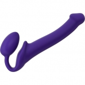 Фиолетовый безремневой страпон Silicone Bendable Strap-On - size M - Strap-on-me - купить с доставкой в Жуковском