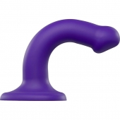 Фиолетовый фаллоимитатор-насадка Strap-On-Me Dildo Dual Density size S - 17 см. - Strap-on-me - купить с доставкой в Жуковском