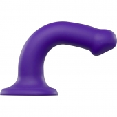 Фиолетовый фаллоимитатор-насадка Strap-On-Me Dildo Dual Density size M - 18 см. - Strap-on-me - купить с доставкой в Жуковском