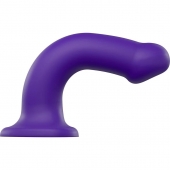 Фиолетовый фаллоимитатор-насадка Strap-On-Me Dildo Dual Density size L - 19 см. - Strap-on-me - купить с доставкой в Жуковском