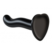 Черный фаллоимитатор-насадка Strap-On-Me P G spot Dildo size S - 16,4 см. - Strap-on-me - купить с доставкой в Жуковском