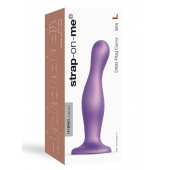 Фиолетовая насадка Strap-On-Me Dildo Plug Curvy size L - Strap-on-me - купить с доставкой в Жуковском