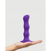 Фиолетовая насадка Strap-On-Me Dildo Geisha Balls size M - Strap-on-me - купить с доставкой в Жуковском