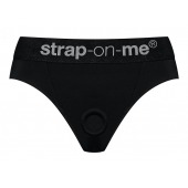 Черные трусики для насадок Heroine Lingerie Harness - size M - Strap-on-me - купить с доставкой в Жуковском