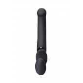 Черный безремневой вибрострапон Silicone Bendable Strap-On - size XL - Strap-on-me - купить с доставкой в Жуковском