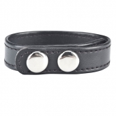 Кольцо на пенис SNAP COCK RING из искусственной кожи на клепках - BlueLine - в Жуковском купить с доставкой