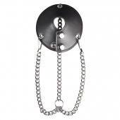 Утяжка для мошонки из искусственной кожи с цепочками PARACHUTE BALL STRETCHER - BlueLine - купить с доставкой в Жуковском