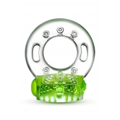Зеленое эрекционное виброкольцо Arouser Vibrating C-Ring - Blush Novelties - в Жуковском купить с доставкой