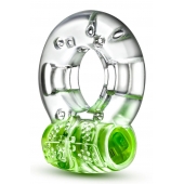 Зеленое эрекционное виброкольцо Arouser Vibrating C-Ring - Blush Novelties - в Жуковском купить с доставкой