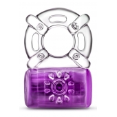 Фиолетовое эрекционное виброкольцо One Night Stand Vibrating C-Ring - Blush Novelties - в Жуковском купить с доставкой