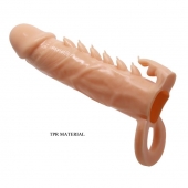 Телесная удлиняющая насадка Penis Sleeve Emmitt - 17 см. - Baile - в Жуковском купить с доставкой