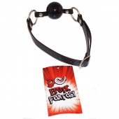 Силиконовый черный кляп-шарик на ремне Black Ballgag - Erotic Fantasy - купить с доставкой в Жуковском