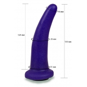 Фиолетовая гладкая изогнутая насадка-плаг - 13,3 см. - LOVETOY (А-Полимер) - купить с доставкой в Жуковском