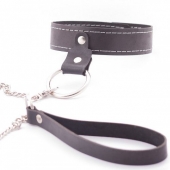 Узкий однослойный ошейник с поводком - Crazy Handmade - купить с доставкой в Жуковском