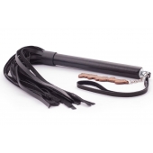 Черная кожаная плеть  Индиго  - 50 см. - Crazy Handmade - купить с доставкой в Жуковском