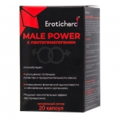 Капсулы для мужчин Erotichard male power с пантогематогеном - 20 капсул (0,370 гр.) - Erotic Hard - купить с доставкой в Жуковском