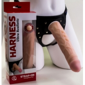 Насадка-фаллос в комплекте с трусиками Harness - 21,6 см. - LOVETOY (А-Полимер) - купить с доставкой в Жуковском