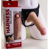 Страпон Harness из двух предметов: регулируемые трусики и насадка-фаллос - 17,5 см. - LOVETOY (А-Полимер) - купить с доставкой в Жуковском