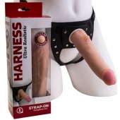 Реалистичный страпон Harness из трусиков и насадки-фаллоса - 18,5 см. - LOVETOY (А-Полимер) - купить с доставкой в Жуковском